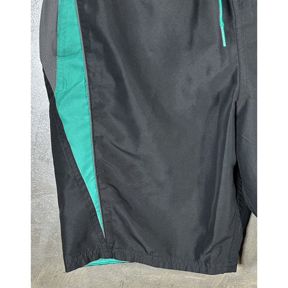 Nike Swim Trunks‎ Shorts Mesh Brief Gray Teal Drawstring Pockets Men's Small - Picture 3 of 8